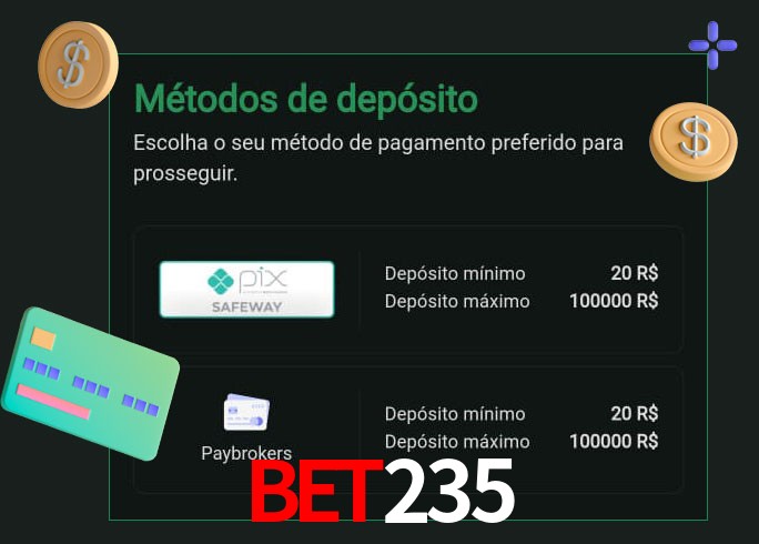 O cassino bet235 oferece uma grande variedade de métodos de pagamento
